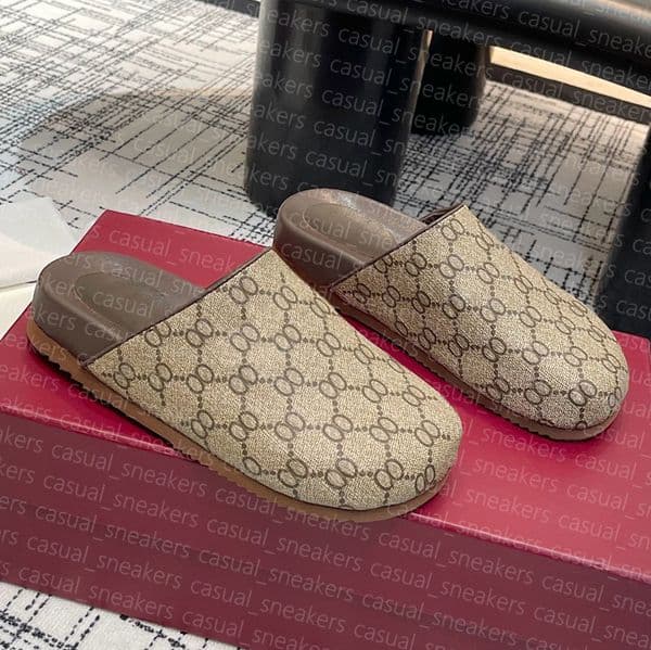 Designer Clog Sandal Suede Shearling Mules Platform Slipper Leather Flat Clogs Slides High Quality Summer Beach Men Women Size 35-45