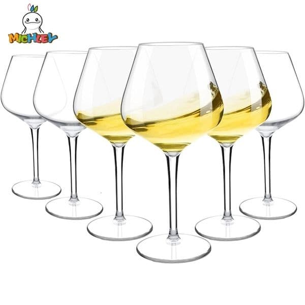 MICHLEY 2/4/6PCS Set Tritan Plastic Wine Glass Unbreakable Transparent Red Wine Juice Drink Big Wine Glass Suitable For Wedding 260330ww