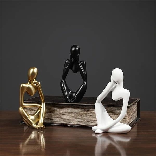 Home dcor Nordic Style Left and Right Thinking Character Personalized home accessories Abstract Resin Craft Ornament Room dcor 251216BJ