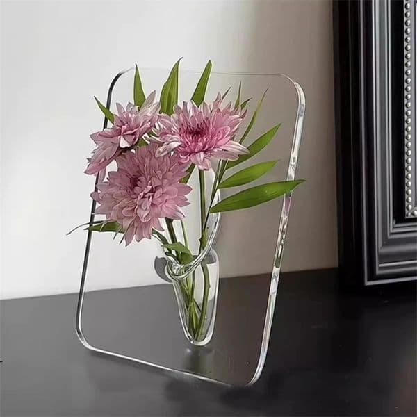 cm Creative Art Acrylic Po Frame Vase Hydroponic Flower Arrangement Device Transparent Vase Home Decoration Ornaments 251201BJ