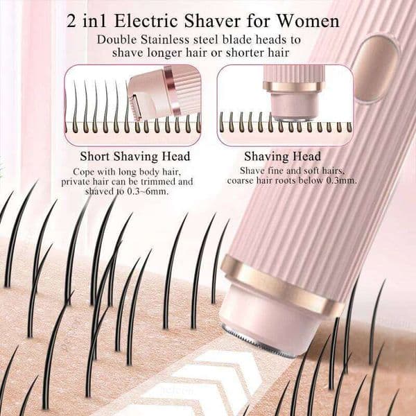 for Women Bikini Underarm Lady Facial Razor Waterproof Double Head Hair Removal Epilator Electric Female Trimmer 26W0420