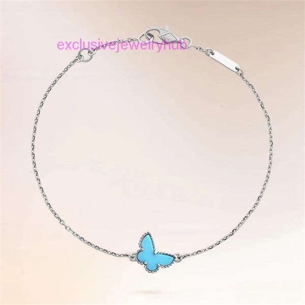 vanly cleeff Designer Bracelet Clover Small Butterfly Bracelet Womens Double-Sided Pearl Shell Chain vanly cleeefly