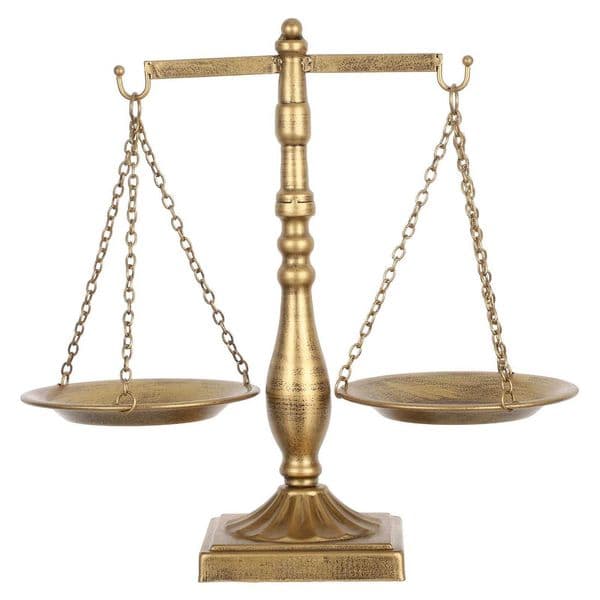 Libra Jewelry Tower Vintage Balance Scale Sculpture Justice Scale For Law Students Attorneys Judges Lawyer Office Decoration T260420