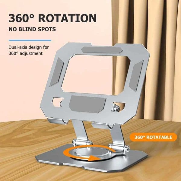 360 Rotatable Tablet Stand Adjustable Foldable Desktop Stand Holder For iPad Air 13 Samsung Tab Lazy Folding Metal Tablet Stand S26420