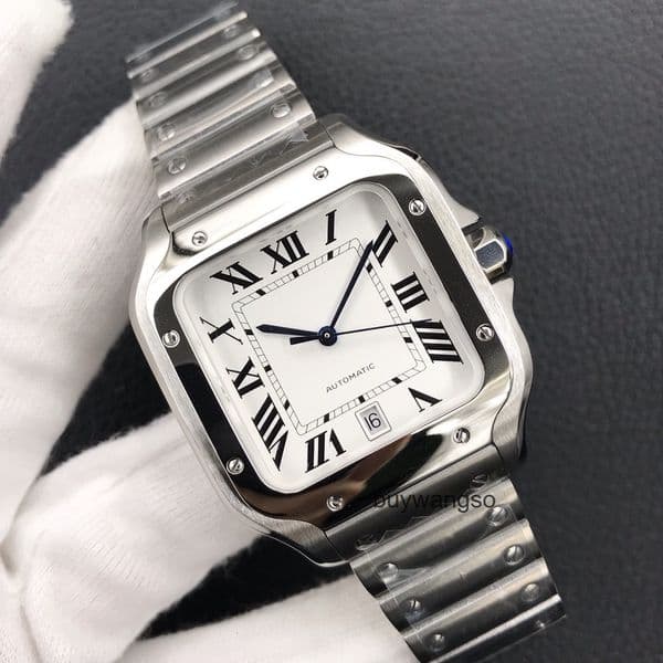 Top quality santoss watch mens watch watches 1847MC mechanical movement super clone watch smartlink system sapphire crystal glass 39.8mm 35.1mm 27mm with box S5RO