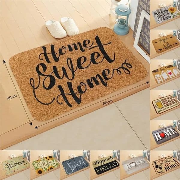 40x60cm Bathroom Kitchen Floor Mat Welcome Sweet Home Letter Front Door Mat Doormat Anti Slip Floor Mats For Living Rooms 260127BJ