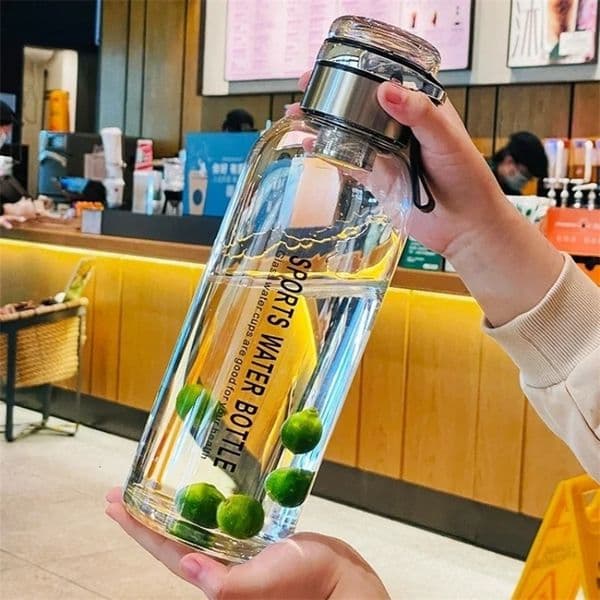 Large Capacity Glass Water Bottle Transparent Milk Juice Cup for Tour Outdoor Sports and Travel Leak Glass Bottle 260306BJ