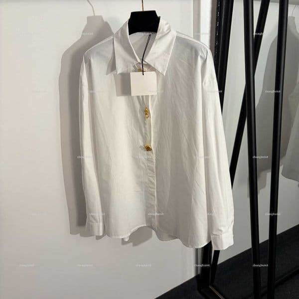 Fashion lapel women shirt Summer lady coat women designer clothes long sleeved shirt A103X03N069