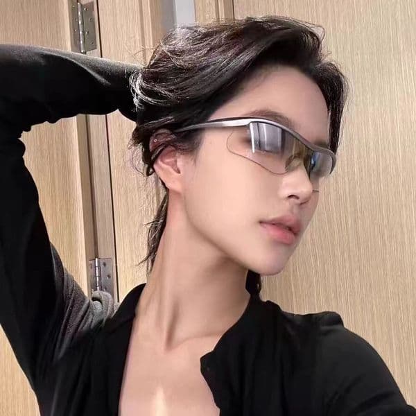 Free Shipping High Cost Performance Sports Half-frame Sunglasses Outdoor Cycling Windproof UV Protection Goggles Lightweight Black Frame Shades