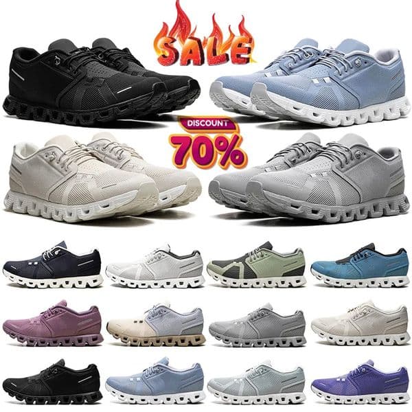 shipping free designer sneakers ons cloud mens womens running shoes trainers 5 comfortable Breathable platform flat white black beige grey outdoor sports shoe