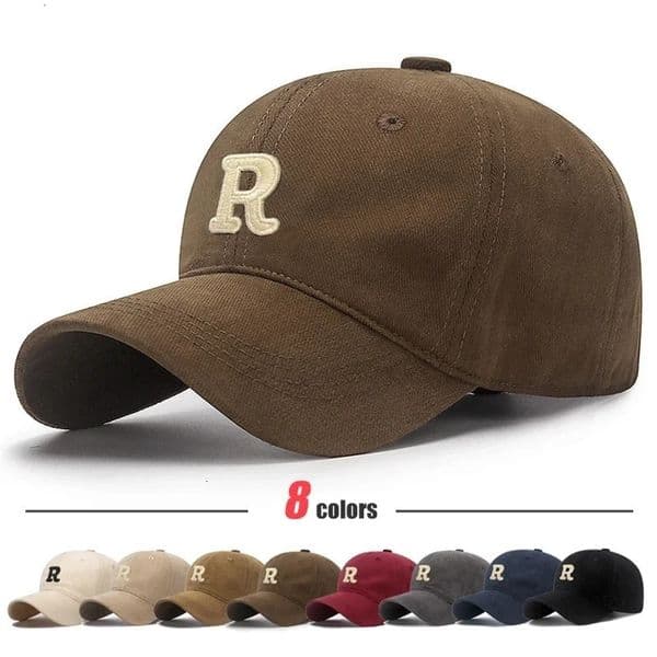 Unisex Korean Version Big Head Circumference Three-Dimensional R Letter Cotton Thorn 3Dimensional Embroidered Baseball Cap 260306BJ