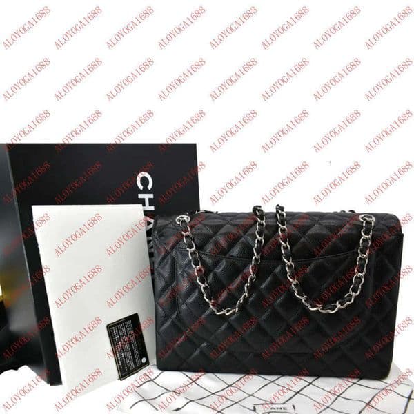 Designer Bags For Women Highest Quality 10A Crossbody Chain Luxury Genuine Leather Black Women Vintage Classic Hanel Flip Bag Cowhide 25CM Sheepskin Ladies Fashion