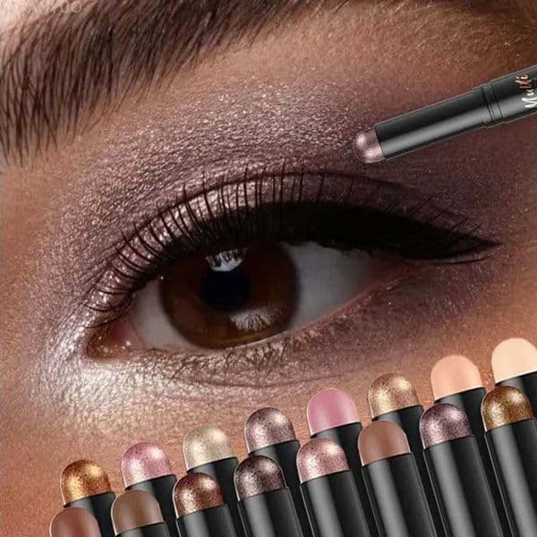 1PC Glitter Brown Eyeshadow Pen Smoky Eyes Makeup Long Lasting Shimmer Matte Lying Silkworm Eyeshadow Pencil Highlighter Stick C260420