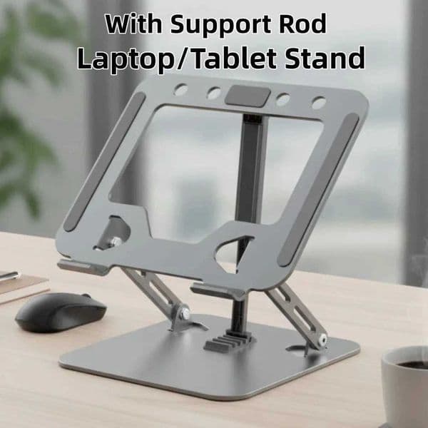 Grey Support Rod Laptop Bracket Adjustable Foldable Notebook Stand Super Stable Portable Tablet Radiator Bracket Tablet S26420