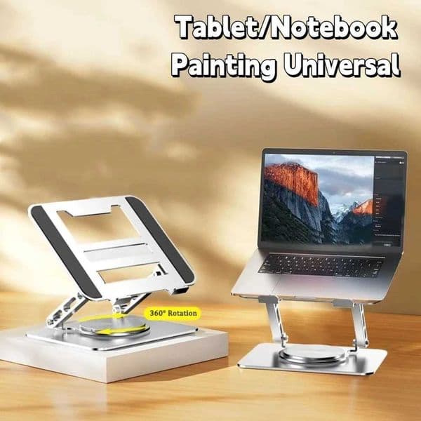 360 Rotation Rotatable Tablet Stand Adjustable Multi Angle Tablet Holder Anti Slip Heat Dissipation Tablet Phone Metal Bracket S26420