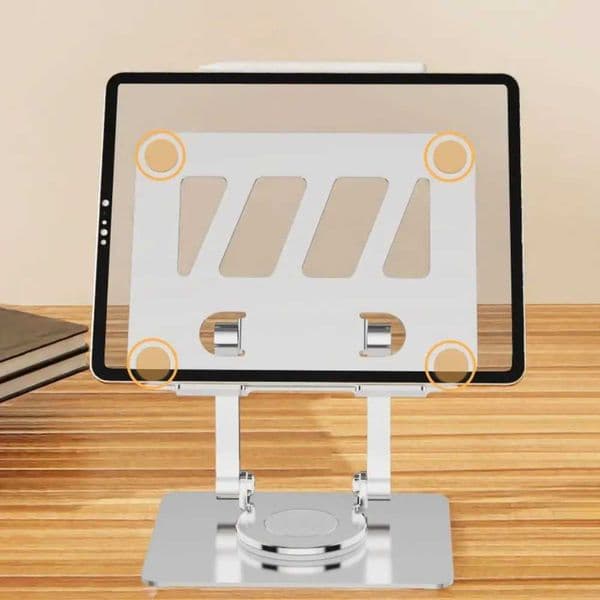360 Rotatable Tablet Stand Adjustable Foldable Tablet Holder Portable Metal Laptop Bracket for 10-13 inch Laptop Tablet S26420