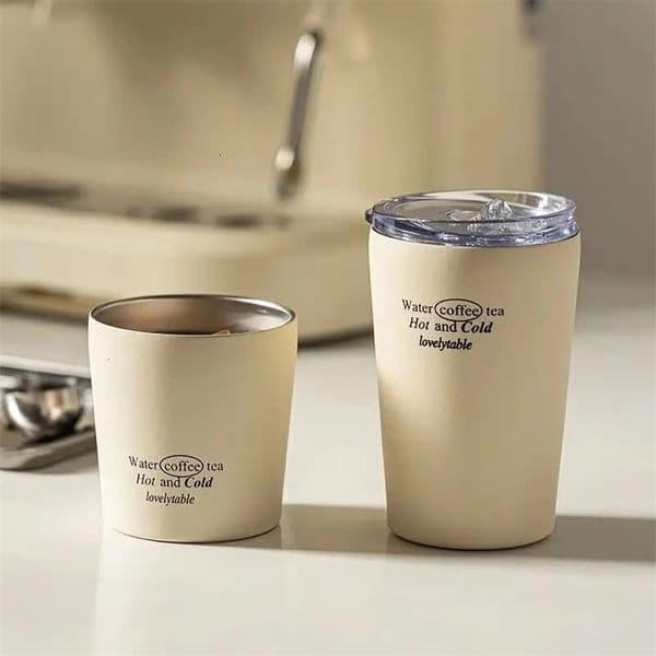 1 Korean Portable Mini Coffee Cup 240 / 360ml Stainless Steel Vacuum Insulated and Cold Water Cup Thermos Cup 260130BJ