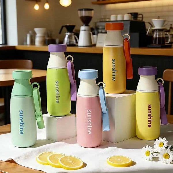 New Large-capacity Stainless Steel Insulated Cup Multi-portable Straw Cup Gift Milk Bottle Bama Creative Water Cup T260420