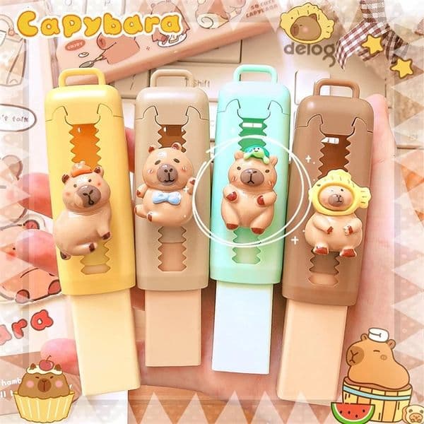 Kawaii Office Supplies School Items Gift For Kids Eraser Cute Capybara Eraser Funny Rubber 250606BJ