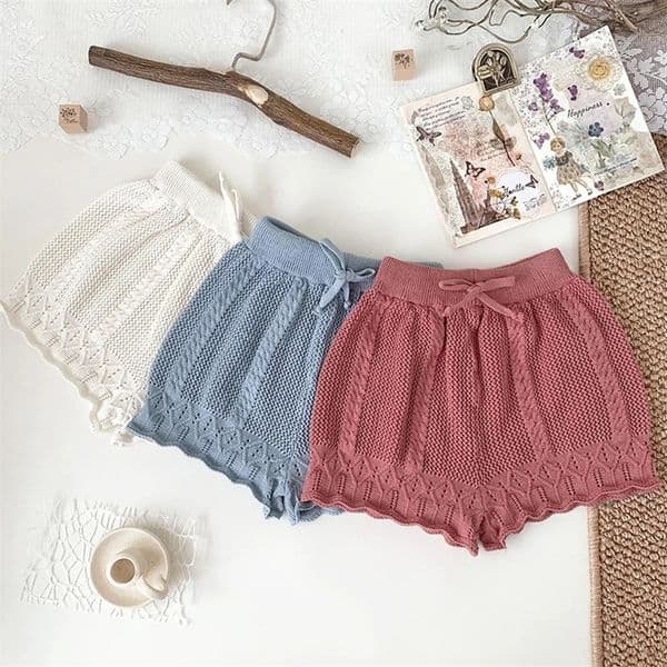 0-5Yrs Spring Kids PP Shorts Baby Boys Girls Knit Short Childrens Clothing Casual Baby Boys Girls Shorts Spring Children Short 260310BJ