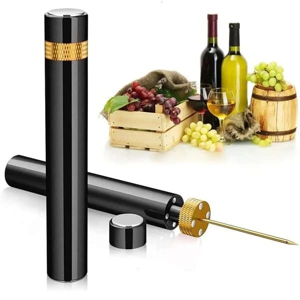 Red Wine Bottle Opener Air Pressure Pump The Grape Wine Bottle Opener Portable Stainless Steel Pin Easy Cork Remover Corkscrew 260106BJ