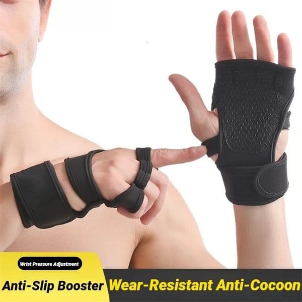 Half Finger Training Sport Gloves For Men Women Workout Fitness Body Building Weightlifting Gym Hand Wrist Protector Dumbbells 260206BJ