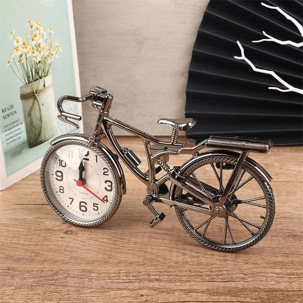 Vintage Arabic Numeral Bicycle Shape Creative Table Alarm Clock Home Decor Room desktop Decoration Crafts Gift 251216BJ