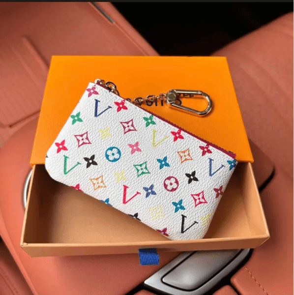 KEY POUCH Designers Mini Leather Wallet Fashion Womens Mens Keychain Ring Credit Card Holder Coin Purse Luxury Wallets M62650 with Box