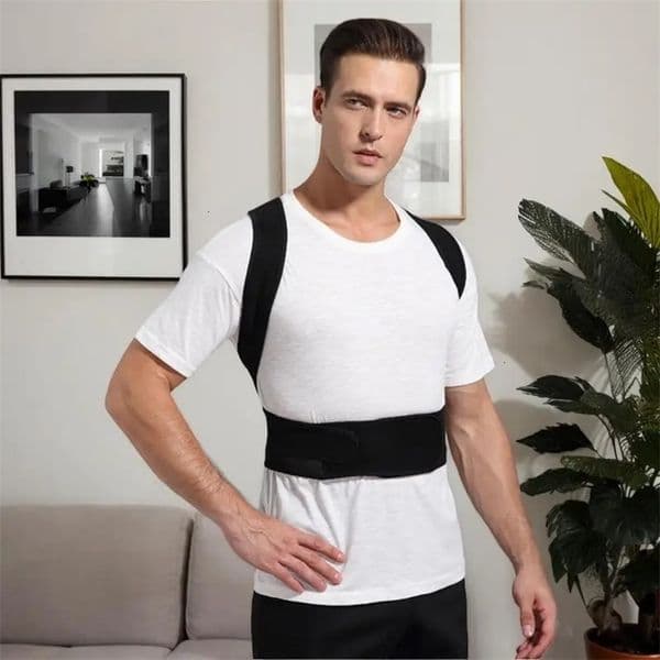 Back Brace Posture Corrector for Women Men Adjustable Back Lumbar Support Belt Sitting Posture Adjustable Correction Belt 260112BJ