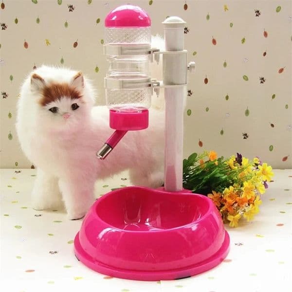 Pet Cat Dog Water Drinker Dispenser Food Stand Hamster Feeder Dish Bowl Bottle Automatic Fountain Drinker 4 Colors 251216BJ