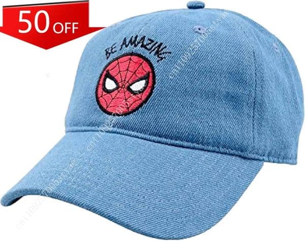 Marvel Spider Man Cotton Adjustable Dad Hat Baseball Cap With Curved Brim