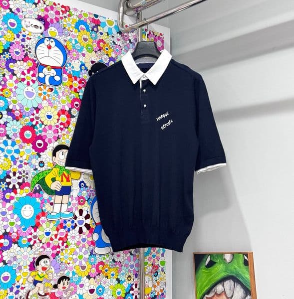 Men's Plus Tees & Polos Round neck embroidered and printed polar style summer wear with street pure cotton M set shorts tshirts set Sweater 5y