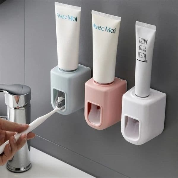 automatic toothpaste dispenser wall-mounted bathroom accessories waterproof toothpaste squeezer toothbrush holder 260130BJ