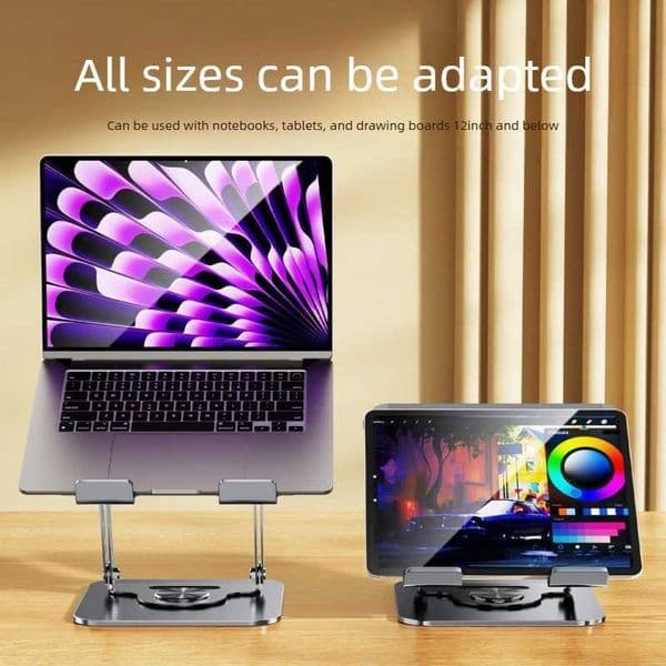 Metal Adjustment Tablet Bracket Foldable Heat Dissipation Desktop Stand Holder for Mobile Phone Tablet IPad or Mini Laptop S26420