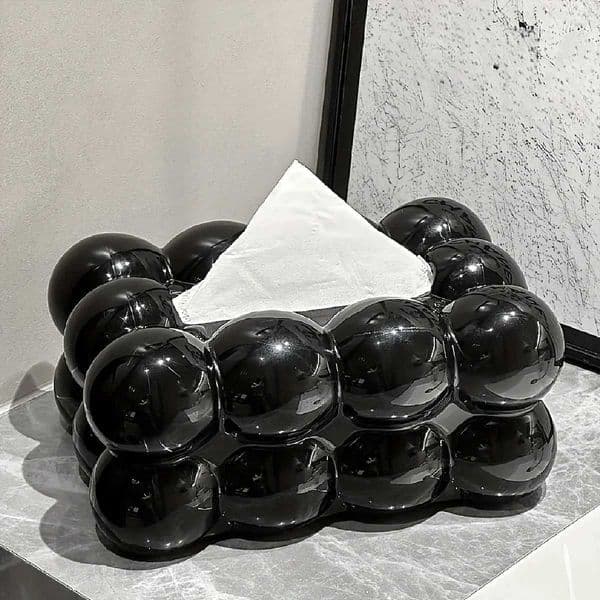 Chic Cloud-Shaped Tissue Holder Decorative Desktop Organizer for Living Room Durable Plastic Napkin Dispenser with Storage Box H260420