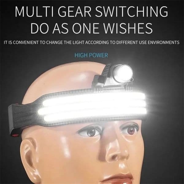 1PC Ring Headband Light Cob Zoomable Outdoor Searchlight Outdoor Camping Running Sports Cycling Fishing Headlight For Outdoor 251222BJ