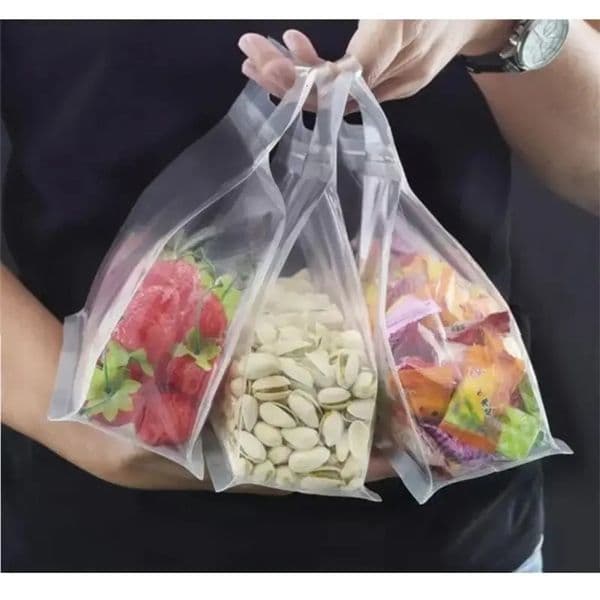 5pcs Reusable Leakproof Food Storage Bags For Nut Grain Vegetable Fruit And Snack Kitchen Organizer Storage Containers 250514BJ