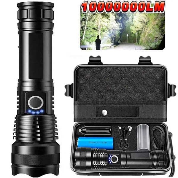 High Power Rechargeab D Tactical Flashlight Aluminum Alloy Tescopic Zoom Torch Lamp for Outdoor Cam FishingT260421