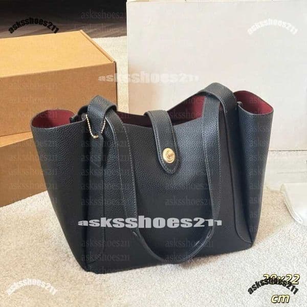 Designer Totes Fashion Hadley Tote Shoulder Cowhide Leather Underarm Commuter Bag Womens Totes High-capacity Handbag Purse Woman Bags 28cm #asksshoes211