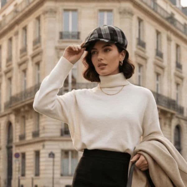 Berets Cotton Material Painter Beret Hat Print Plaid Warm Lining Flat Peaked Cap Striped Pattern Comfortable Octagonal