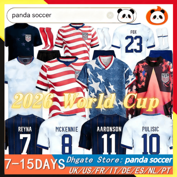 2026 USAS World Cup Soccer Jersey PULISIC BALOGUN AARONSON WRIGHT LALAS 26 27 America Football Shirts United States Camisetas 1994 2014 Dempsey USMNT Men kids Kits