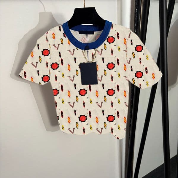 Colorful T Shirts Designer High Street Cropped Short Sleeve Cropped Tees Women Summer Stylish Letter Tank Tops