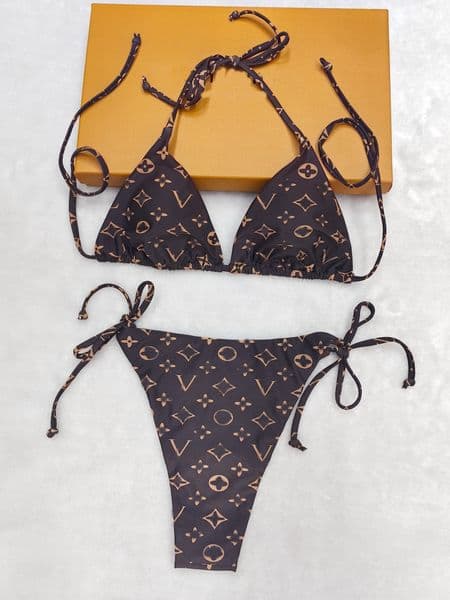 Luxury Multicolored Triangle Bikinis Women Sexy Backless Halter Swimsuits Summer Resort Beach Vacation Bikini Swimwear