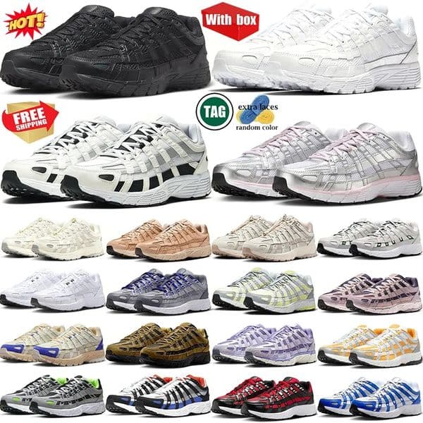 Designer Running Shoes P6000 Men Trainers Women Sneakers P 6000 Metallic Silver Triple Black White Anthracite Smoke Grey Outdoor Sports Casual shoes size 36-45 FA001