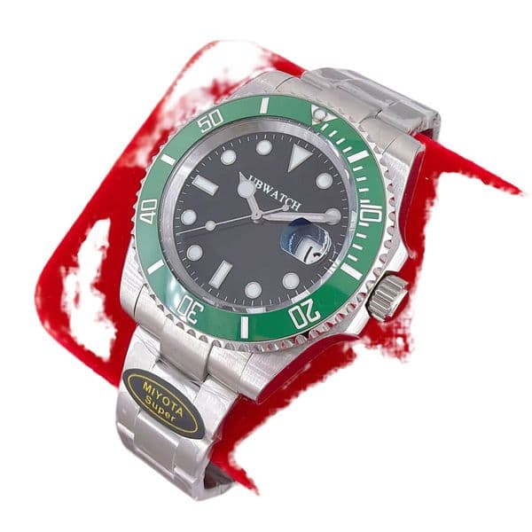 Jason007 U1 Upgrade St9 Water Ghost Super Lume Watch Automatic Mechanical Sapphire Glass Date Ceramic Watches Men Stainless Wristwatches 41MM Bracelet