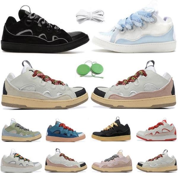 2026 Big Size Casual Shoes Men Women Designer Sneaker Leather Fashion Triple Black White Pink Blue Red Lady Platform Shoe Outdoor Trainers Sneakers Jogging Walking