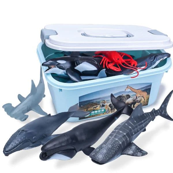1422CM Ocean Animals Action Figures Sealife Shark Whare Megalodon Models Figurines PVC Home Decoration Kids Education Toys Gift 260421
