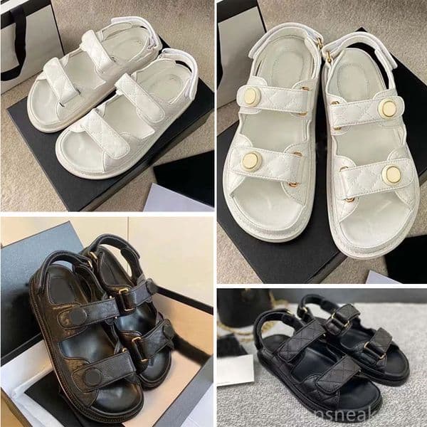 Designer Summer Women's Flat High-quality Sandals Fashion New Beach Outdoor Going Out Black Sexy Multi-color Slippers Sandals