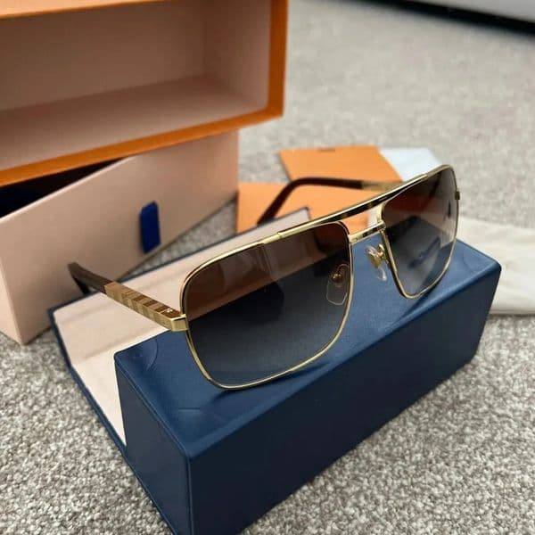 Sunglasses Classic attitude designer sunglasses for men women square frame Fashion Designer Sunglasses Unisex UV400 Protection Gold Plated Glasses Frames AA