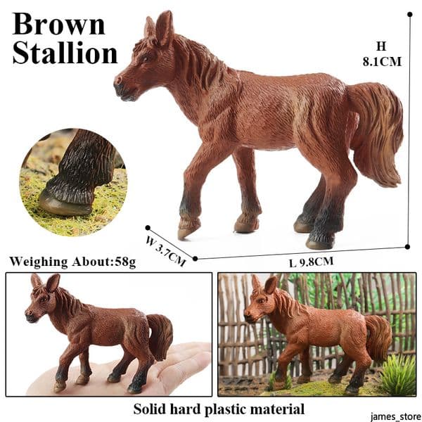 Oenux Farm Model Simulation Horse Cow Goat Donkey Pig Dog Action Figures Poultry Animals Figurine Education Lovely Kids DHL